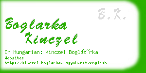 boglarka kinczel business card